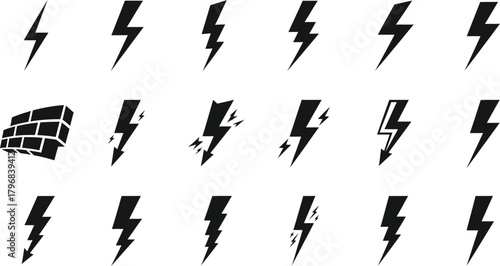 Collection of silhouette farm birds and poultry including chickens roosters ducks and peacocks