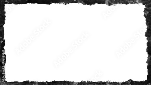 Distressed Grunge Frame with Rough Black Border