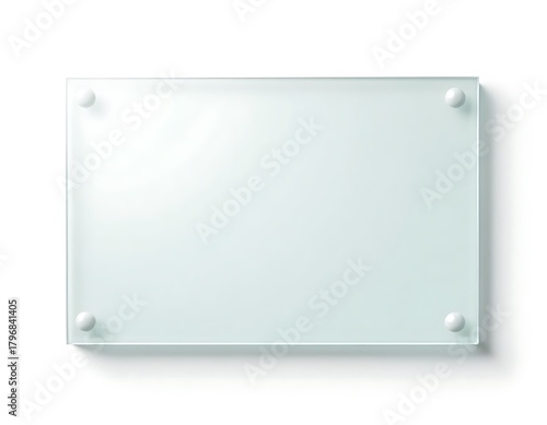 Blank frosted glass board with standoffs for your custom text
