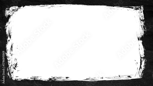 Distressed Grunge Frame with Rough Black Border