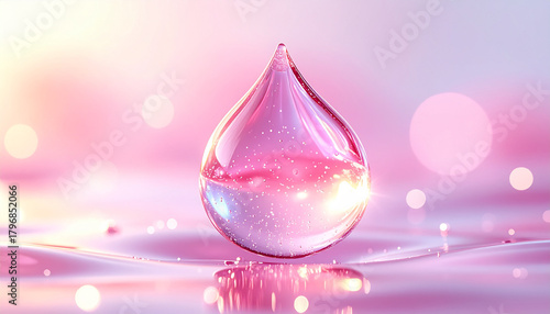 pink water drop