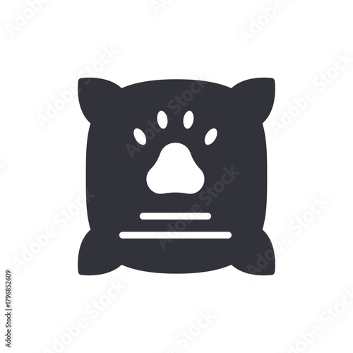 Pet Food Sack Graphic Simple Animal Paw Prints Shape