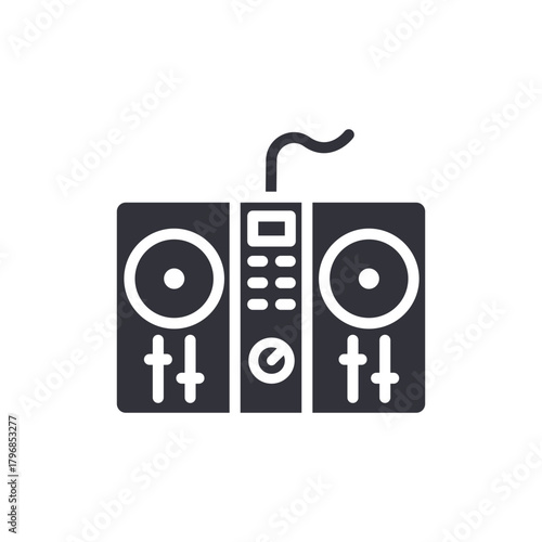 Sound Mixer Console Vector Icon Design Illustration