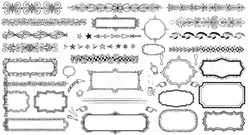 Assorted ornate frames and borders collection