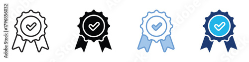 Award icon set multiple style collection