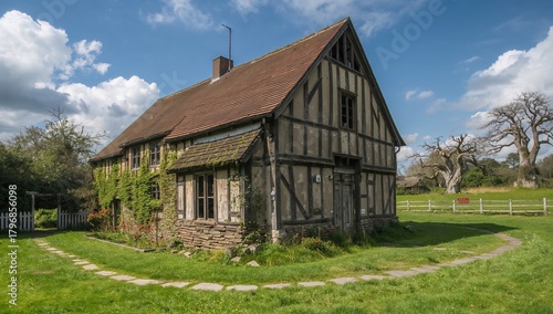 Historic half-timbered residence, showcasing architectural preservation