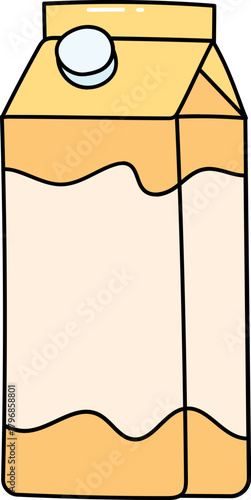 Orange Juice Tetra Box Illustration