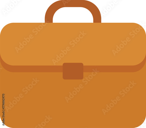 Classic flap briefcase in tan leather