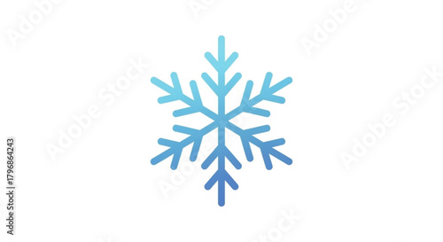Blue snowflake vector design for winter christmas holiday season decoration and graphic elements illustration