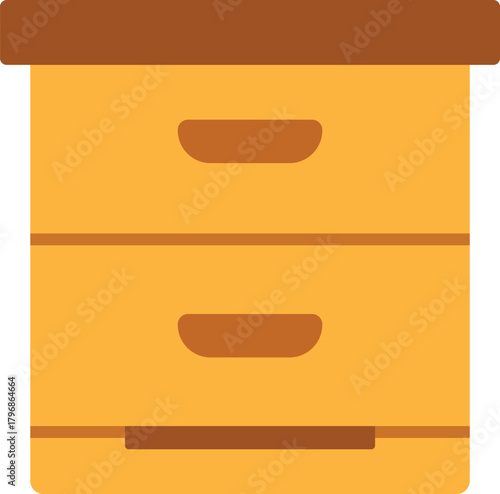 Two drawer wooden dresser console