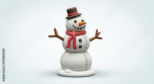 Snowman winter holiday christmas festive snow man seasonal decoration happy cold weather celebration