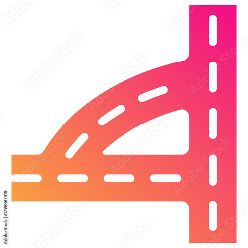 road gradient fill icon