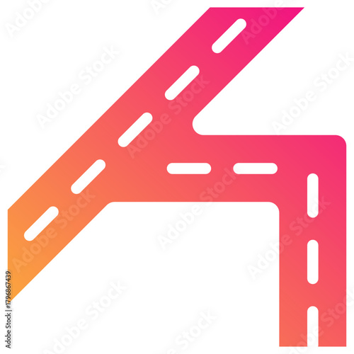 road gradient fill icon