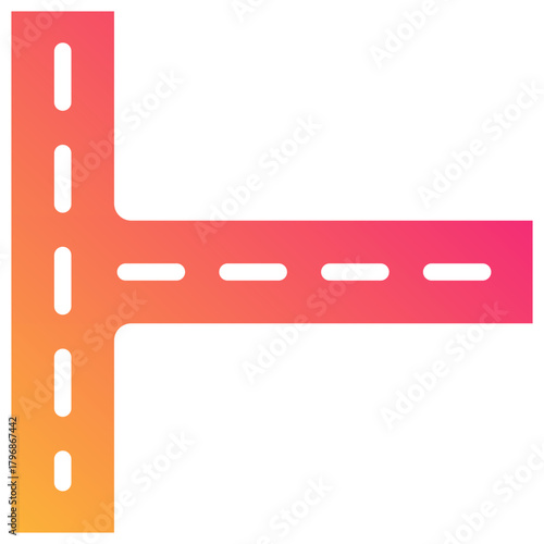 road gradient fill icon