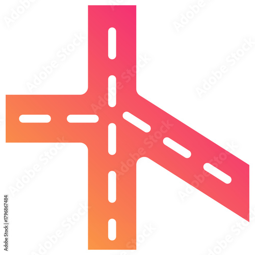 road gradient fill icon