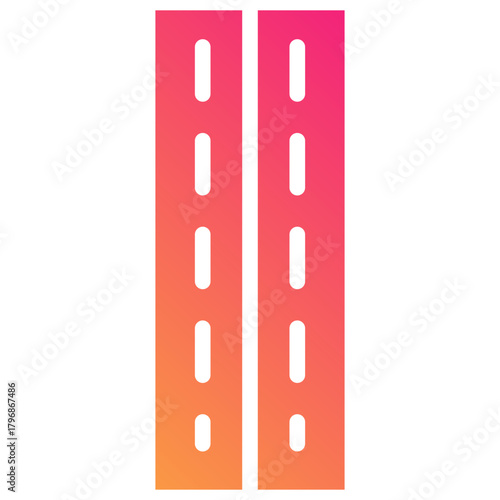 road gradient fill icon