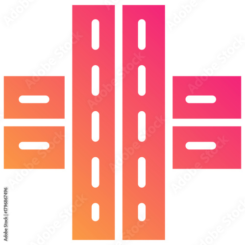 road gradient fill icon
