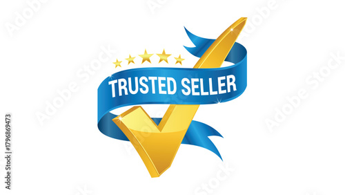 Trusted seller badge with check mark