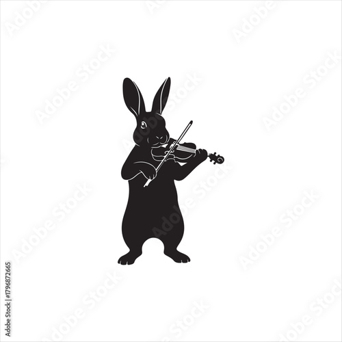 Rabbit Playing the Violin