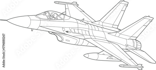Fighter jet stealth, military aircraft aviation vector illustration. 