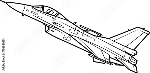 Fighter jet stealth, military aircraft aviation vector illustration. 