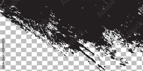 Top black Torn white paper with shadow. modern