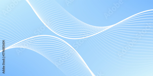 Minimalist blue background with elegant white flowing lines. Soft gradient and smooth curves create a clean, modern, and calming visual ideal for tech, corporate, or wellness themes.