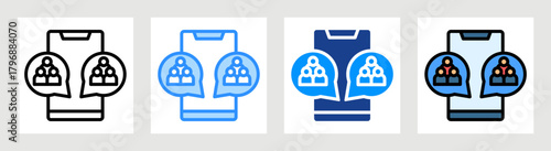 Group Chat Icon Collection Set Multiple Style