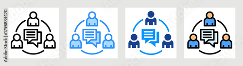 Socialization Icon Collection Set Multiple Style