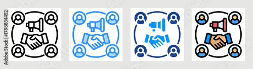 Public Relations Icon Collection Set Multiple Style