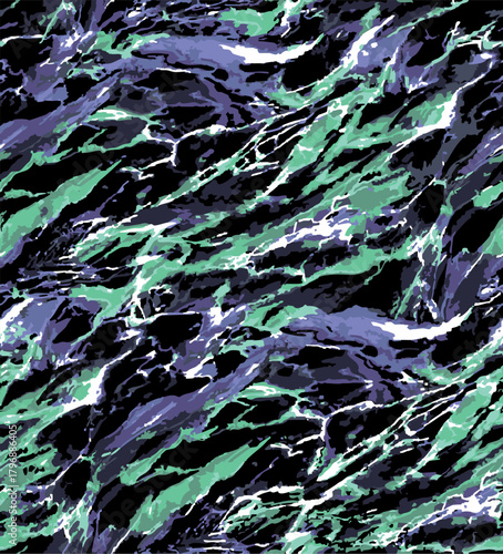 幾何 クラッシュ 風 流れ 波