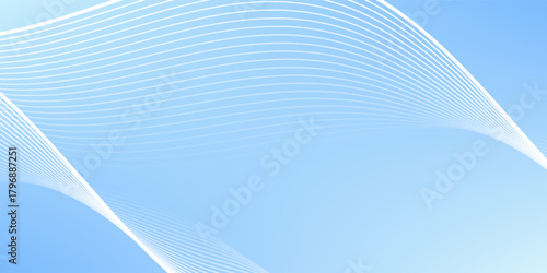 Minimalist blue background with elegant white flowing lines. Soft gradient and smooth curves create a clean, modern, and calming visual ideal for tech, corporate, or wellness themes.