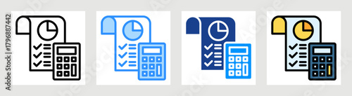 Calculation Icon Collection Set Multiple Style