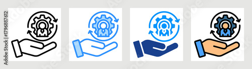 Process Management Icon Collection Set Multiple Style