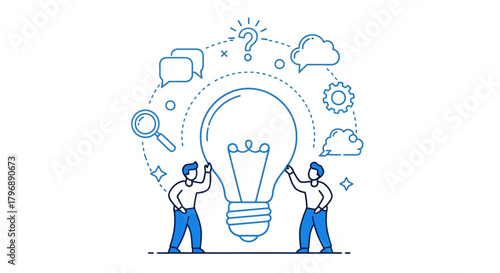 Conceptual collaboration for idea generation with research and communication insights presented