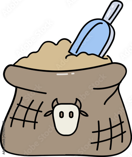 Livestock feed line icon