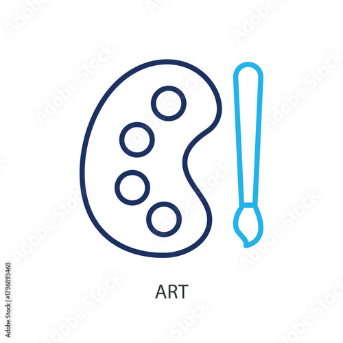Art thin line icons. Original vector illustration.