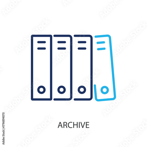 Archive thin line icons. Original vector illustration.