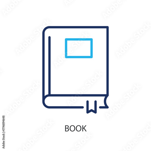 Book thin line icons. Original vector illustration.