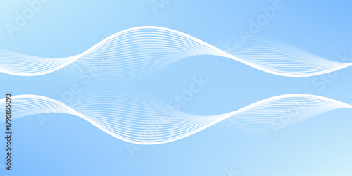 Minimalist blue background with elegant white flowing lines. Soft gradient and smooth curves create a clean, modern, and calming visual ideal for tech, corporate, or wellness themes.