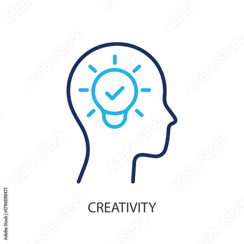 Creativity thin line icons. Original vector illustration.