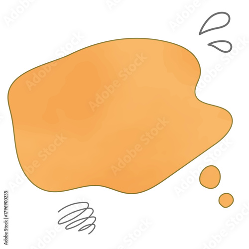 悩みや不満、悲しい気持ちを表現する吹き出し。モヤモヤした気持ちを表すフレーム。