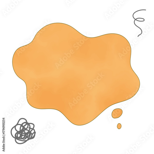 悩みや不満、悲しい気持ちを表現する吹き出し。モヤモヤした気持ちを表すフレーム。