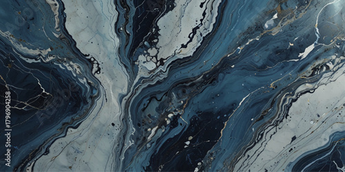 Natural blue marble texture for skin tile wallpaper luxurious background, ceramic art wall interiors backdrop design. Marble with high resolution for design art work. Stone	