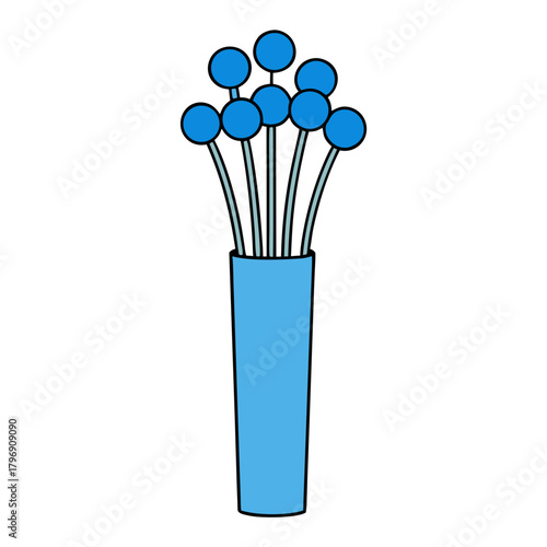 blue glass vases