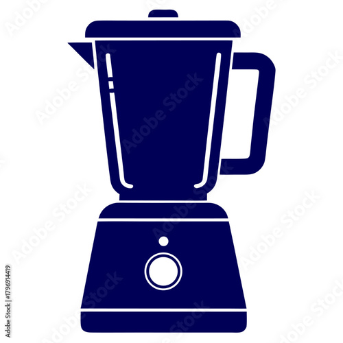 Silhouette Vector of a blender on white background. blender kitchen appliance solid style icon. Kitchen blender icon smoothie maker food processor juicer kitchen appliance vector graphic