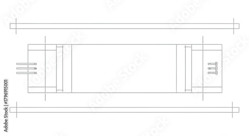 Clean and precise vector diagram illustrating an essential abstract structural component or a technical mechanism blueprint, perfect for engineering and architectural solutions and innovative concepts