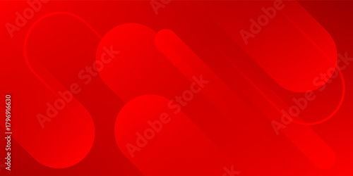 Abstract red diagonal geometric shape background with shiny lines. Modern rounded lines design elements. red background.