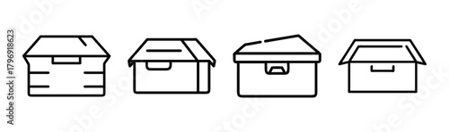 Outdoor storage box vector illustration scalable icon for packaging and container design