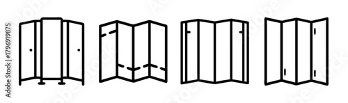 Stylish room divider vector graphic for interior design projects and architectural visualizations